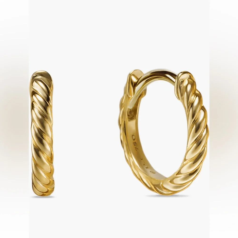 David Yurman Sculpted Cable Micro Huggies - Picture 3 of 10